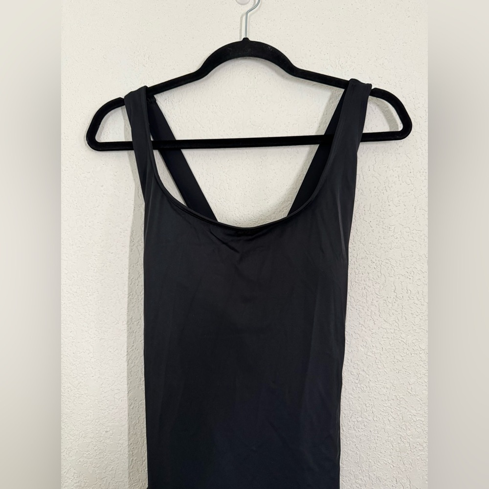 Andie The Tulum Scoop Neck Cross Back One Piece Swimsuit in Black Size XXL TALL - Picture 4 of 9